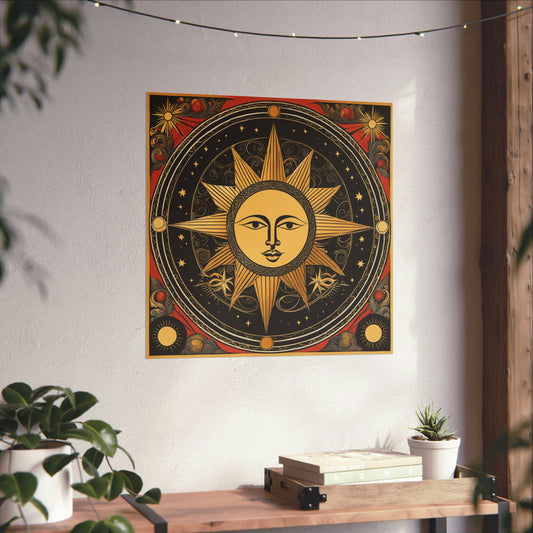 "Contemporary Wall Art Poster Print Featuring 'The Sun' by James Gill" by PenPencilArt