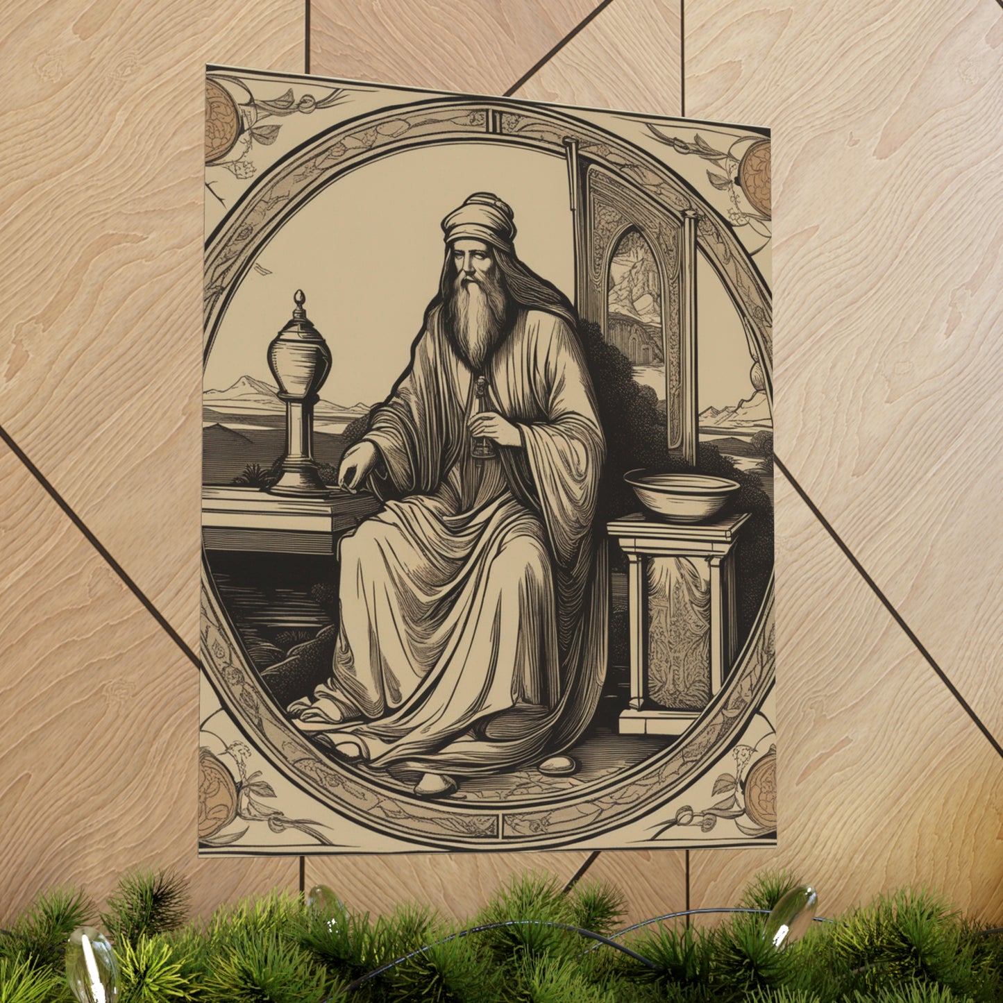 "Stylish Poster Print of The Hermit Inspired by Leonardo da Vinci" by PenPencilArt