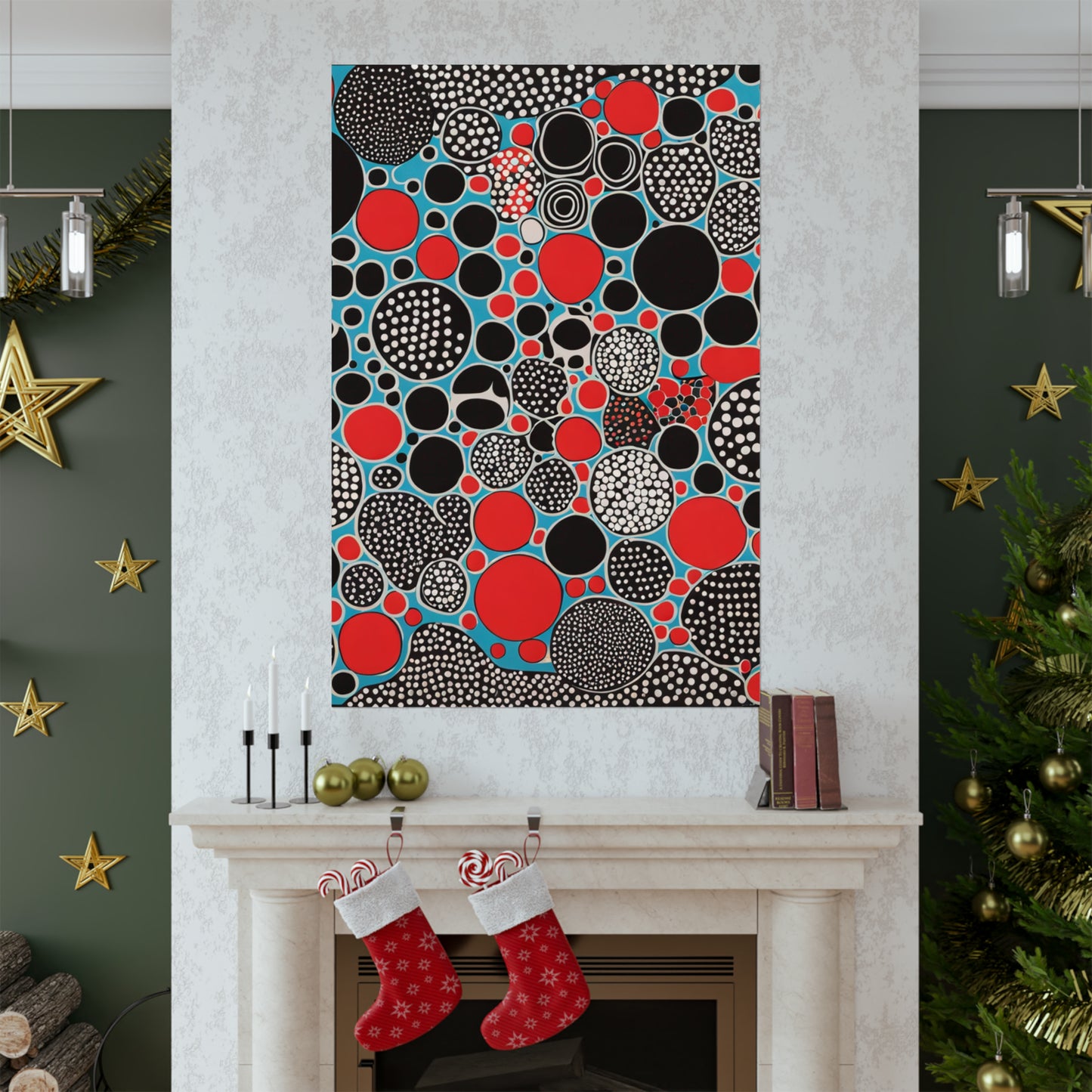 "Justice Poster Print by Yayoi Kusama - Bold and Eye-Catching Artwork" by PenPencilArt