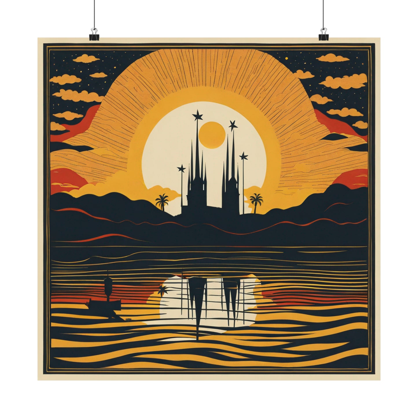 "Clyfford Still-Inspired 'The Sun' Poster Print" by PenPencilArt