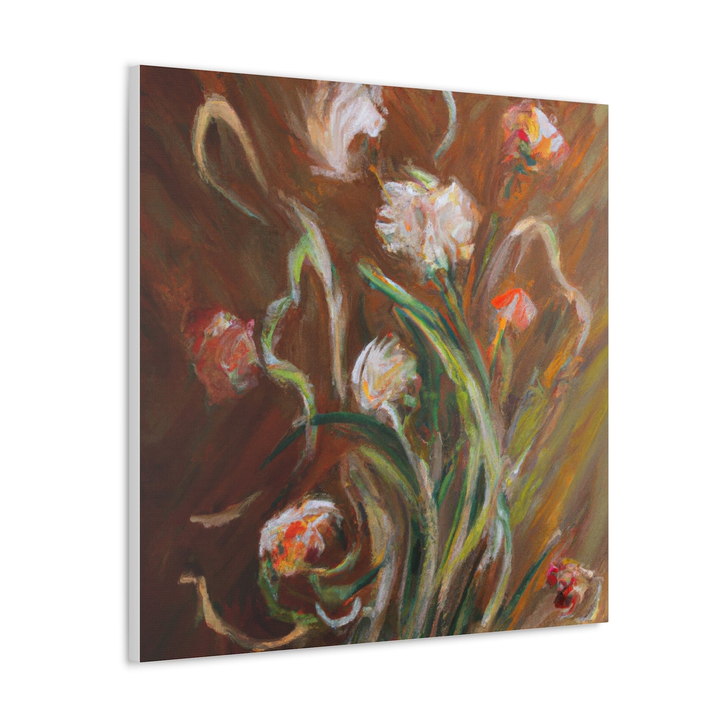 "Gorgeous Flowers in a Style Inspired by Willem de Kooning – Canvas Print" by PenPencilArt