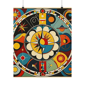 "Abstract 'The Sun' Poster Art Inspired By Wassily Kandinsky" by PenPencilArt