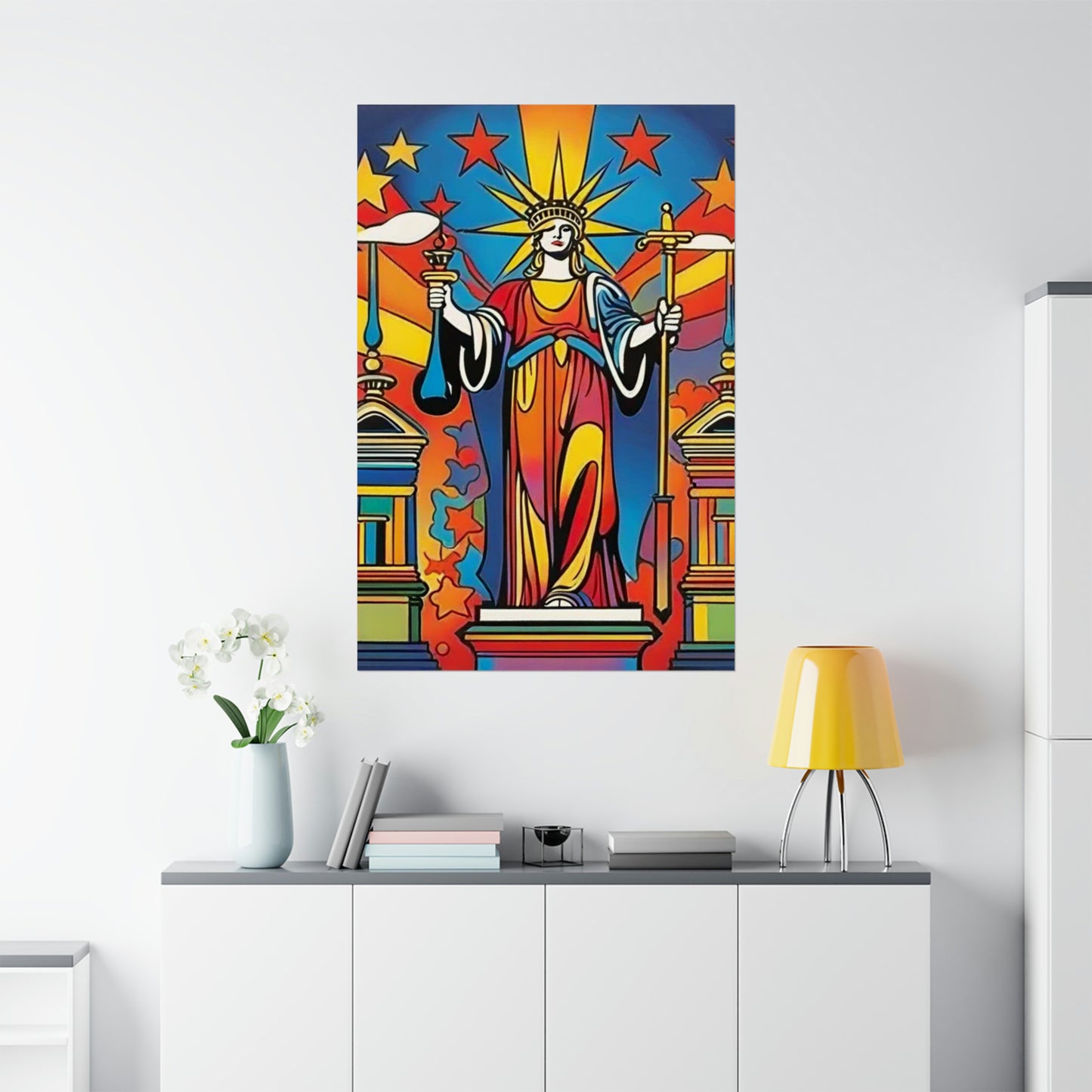 "Peter Max Inspired Justice Poster Prints" by PenPencilArt