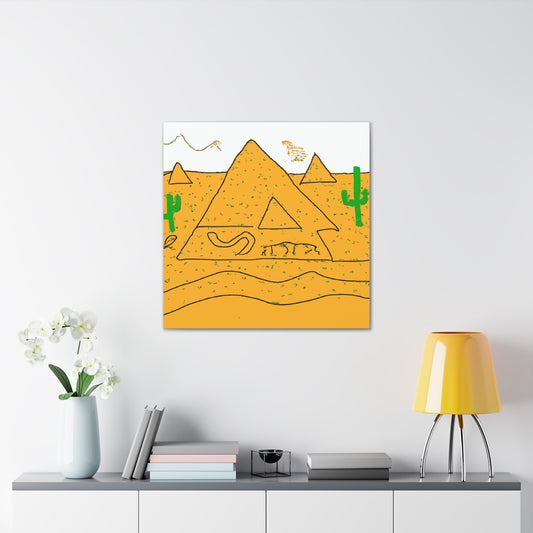 "Wild Desert Landscape Canvas Print: Inspired by Keith Haring" by PenPencilArt