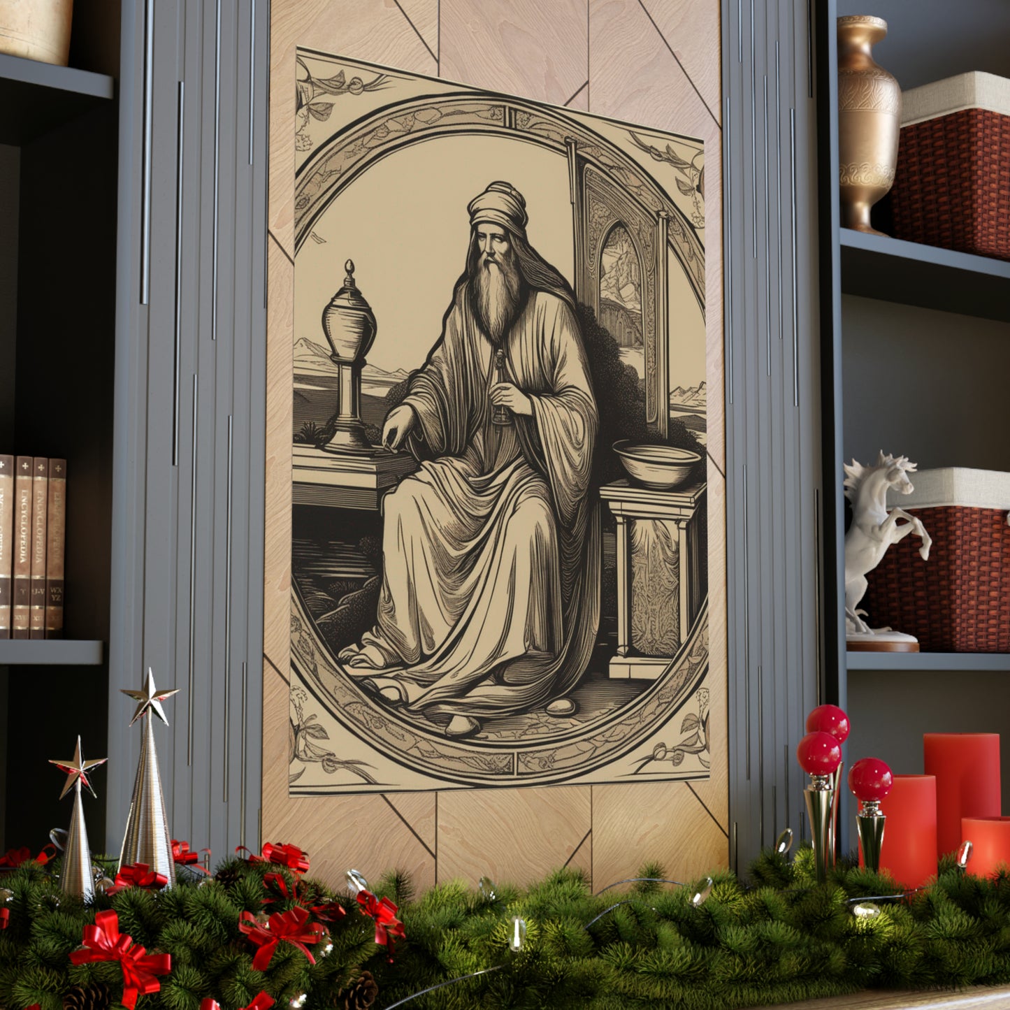 "Stylish Poster Print of The Hermit Inspired by Leonardo da Vinci" by PenPencilArt