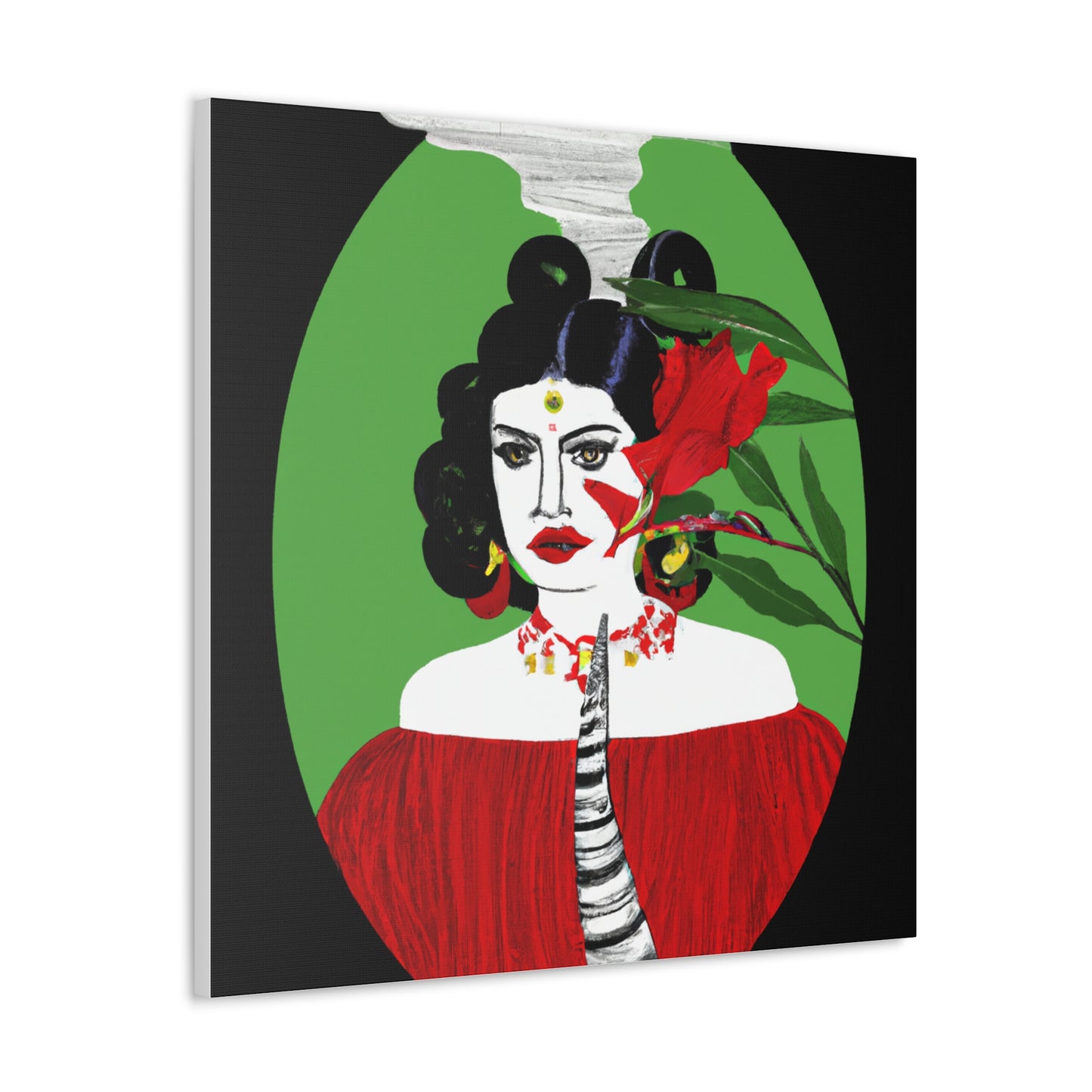 "Texas Tornado Canvas Print - Frida Kahlo Inspired Art" by PenPencilArt