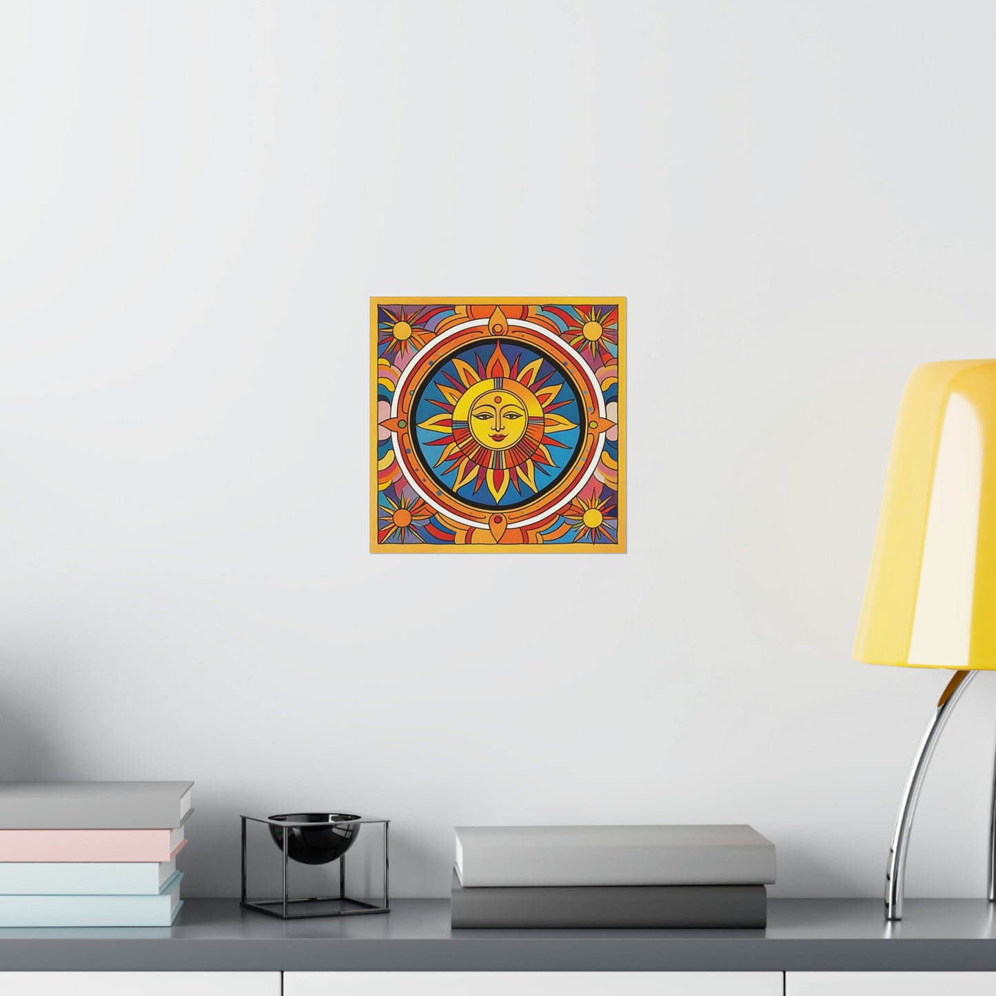 "Vibrant Peter Max-Inspired Sun Art Prints" by PenPencilArt