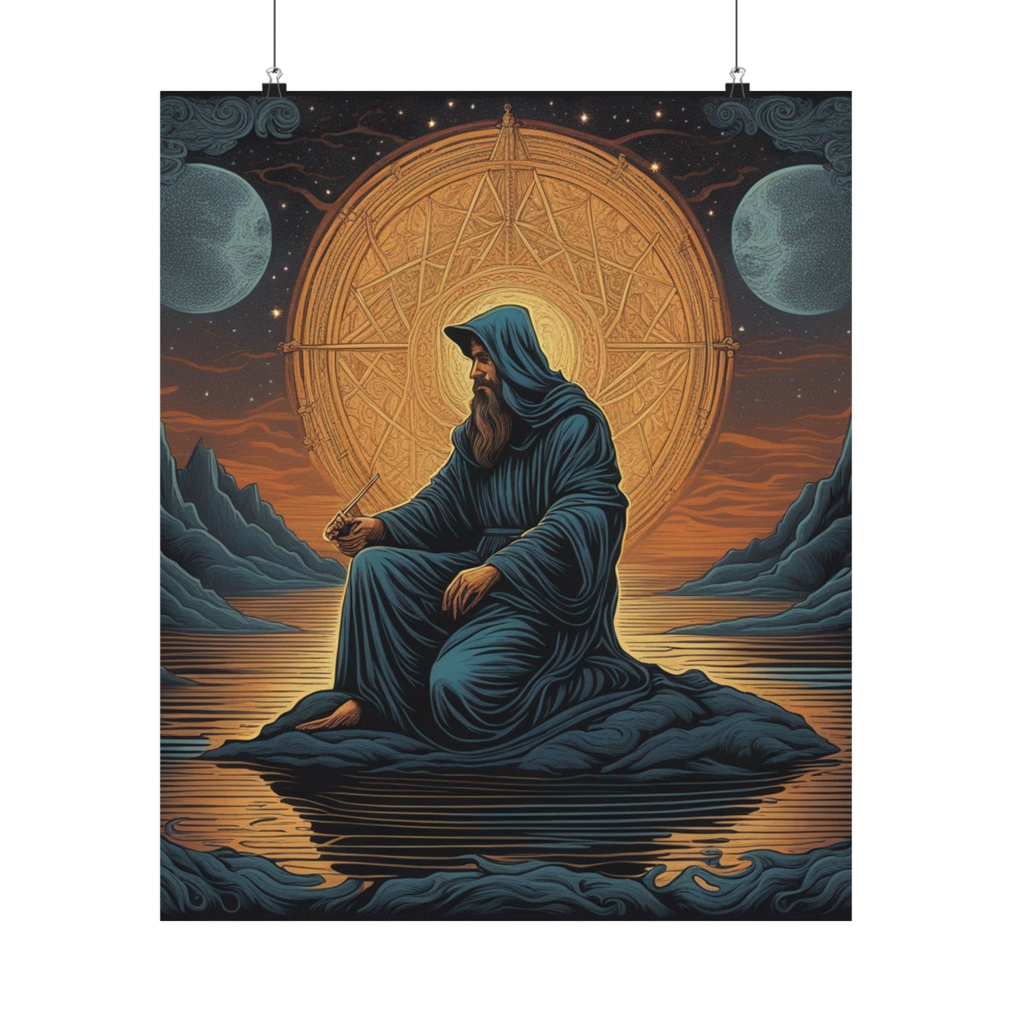 "Dan Mumford & Alex Grey Inspired The Hermitin Art Print" by PenPencilArt