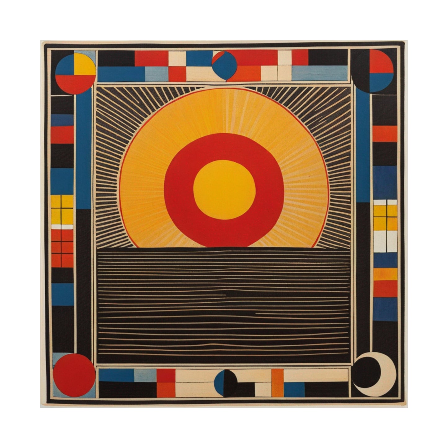 "Kazimir Malevich Style 'The Sun' Art Poster Print" by PenPencilArt