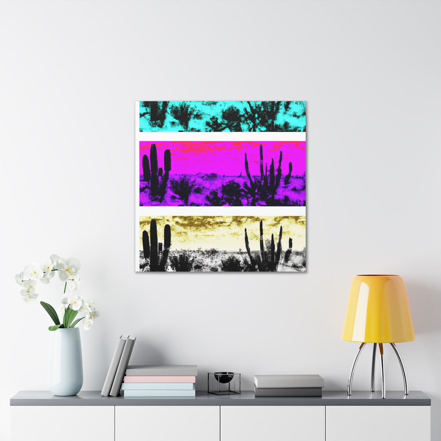 "Andy Warhol-Inspired Desert Landscape Canvas Print" by PenPencilArt