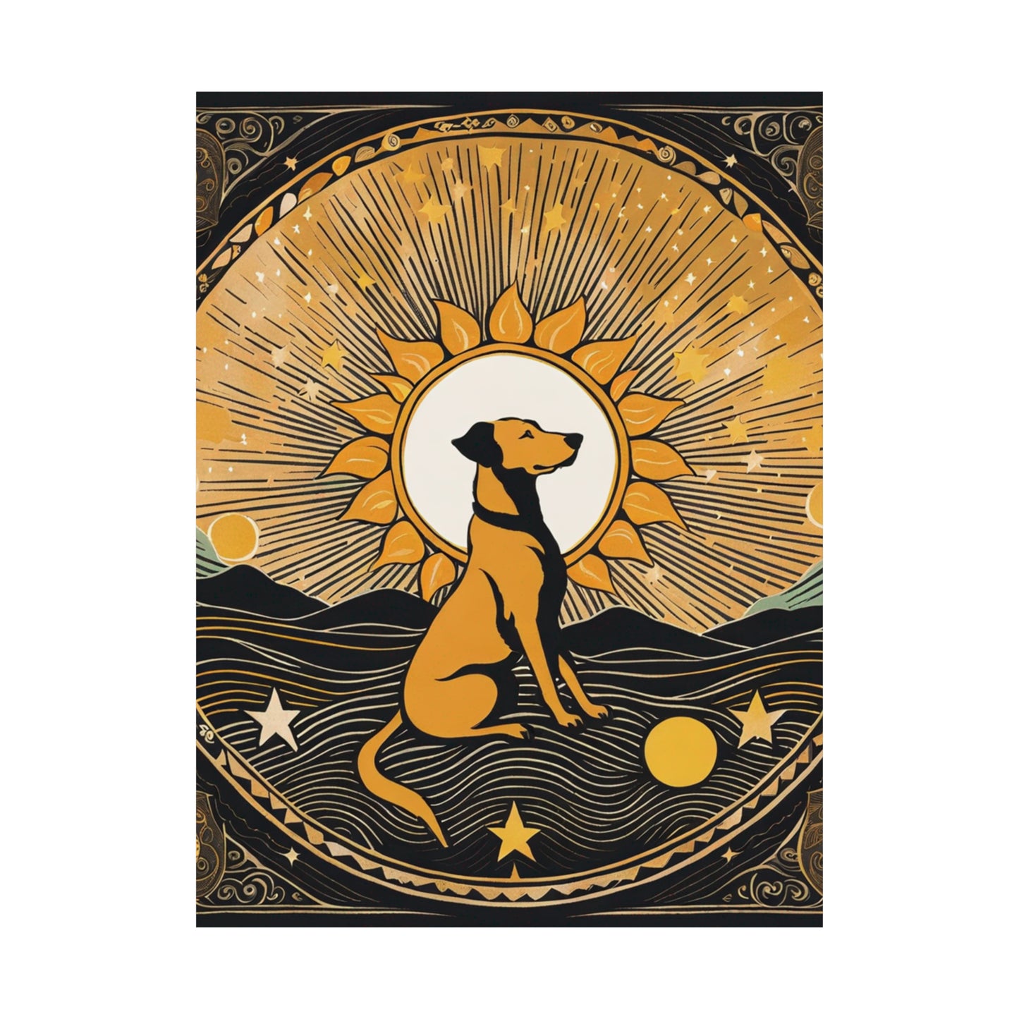 "Elke Vogelsang-Inspired 'The Sun' Poster Print" by PenPencilArt