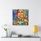 "Jasckson Pollock Inspired Canvas Print of The Fool Embracing New Beginnings" by PenPencilArt