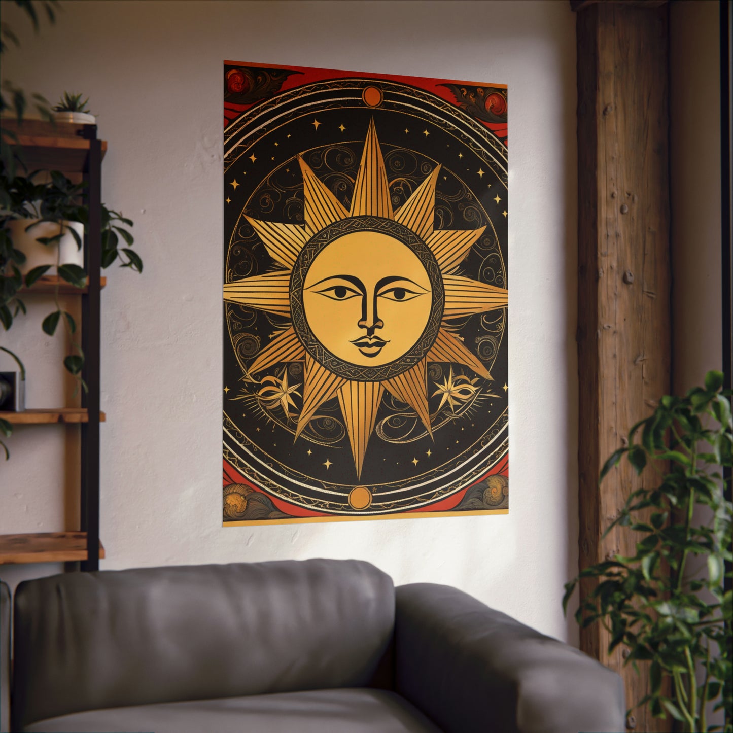 "Contemporary Wall Art Poster Print Featuring 'The Sun' by James Gill" by PenPencilArt