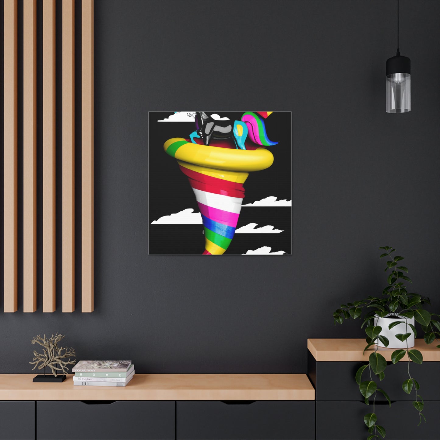 "Texas Tornado Canvas Print Inspired By Jeff Koons" by PenPencilArt