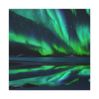 "James Gill Inspiration - Aurora Borealis Artwork Canvas Print" by PenPencilArt