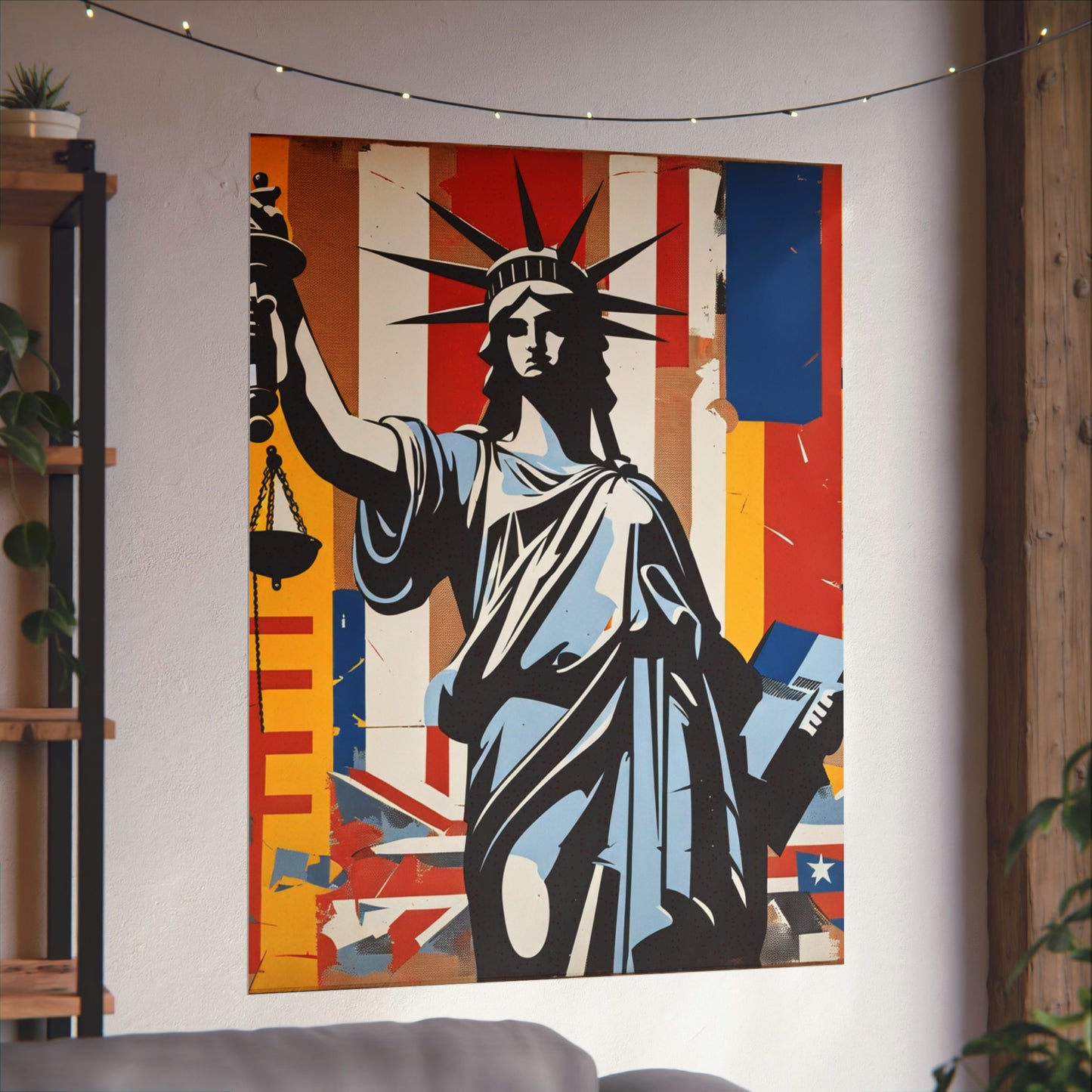 Mimmo Rotella-Inspired Justice Poster Prints by PenPencilArt