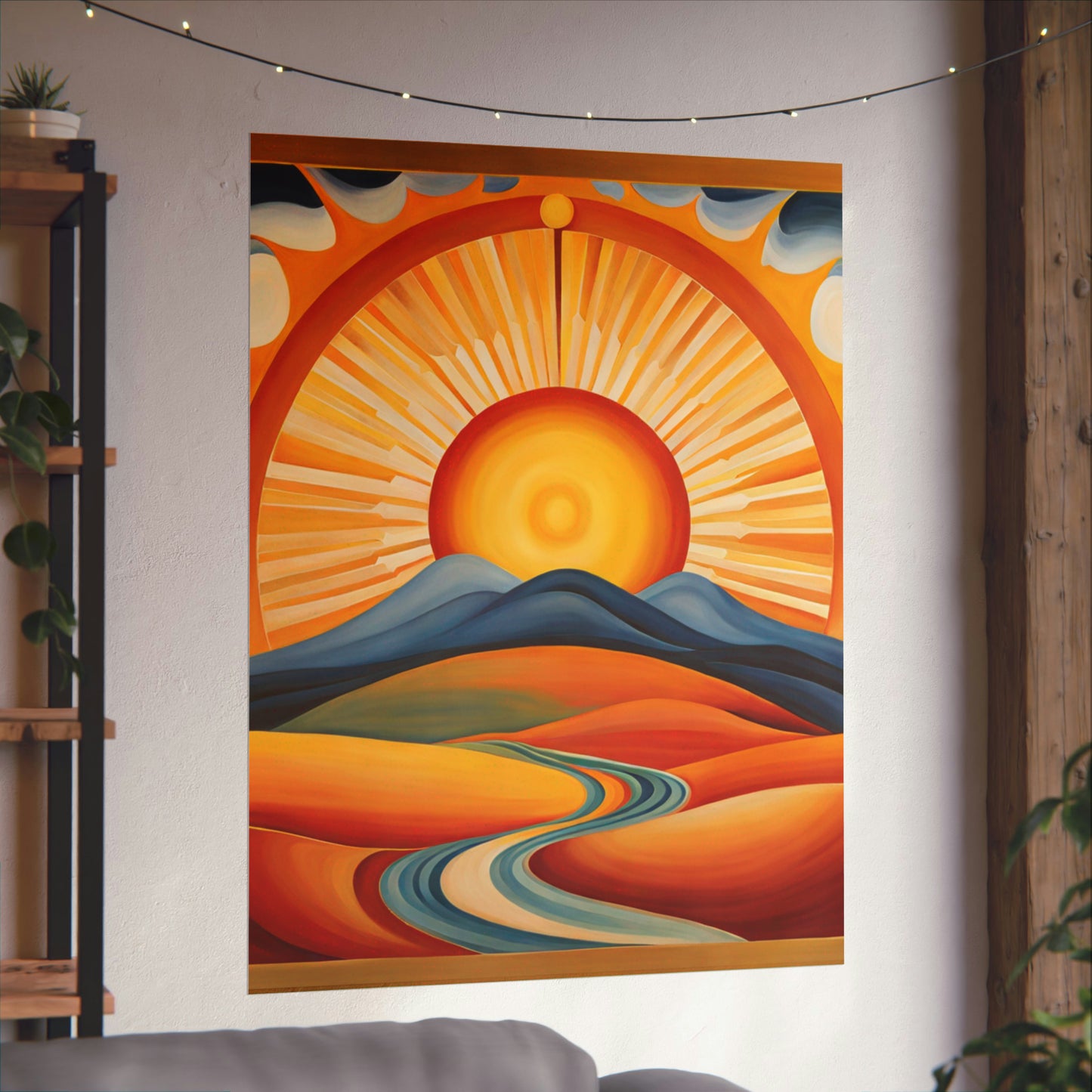 "Georgia O'Keeffe Inspired 'The Sun' Poster Prints" by PenPencilArt