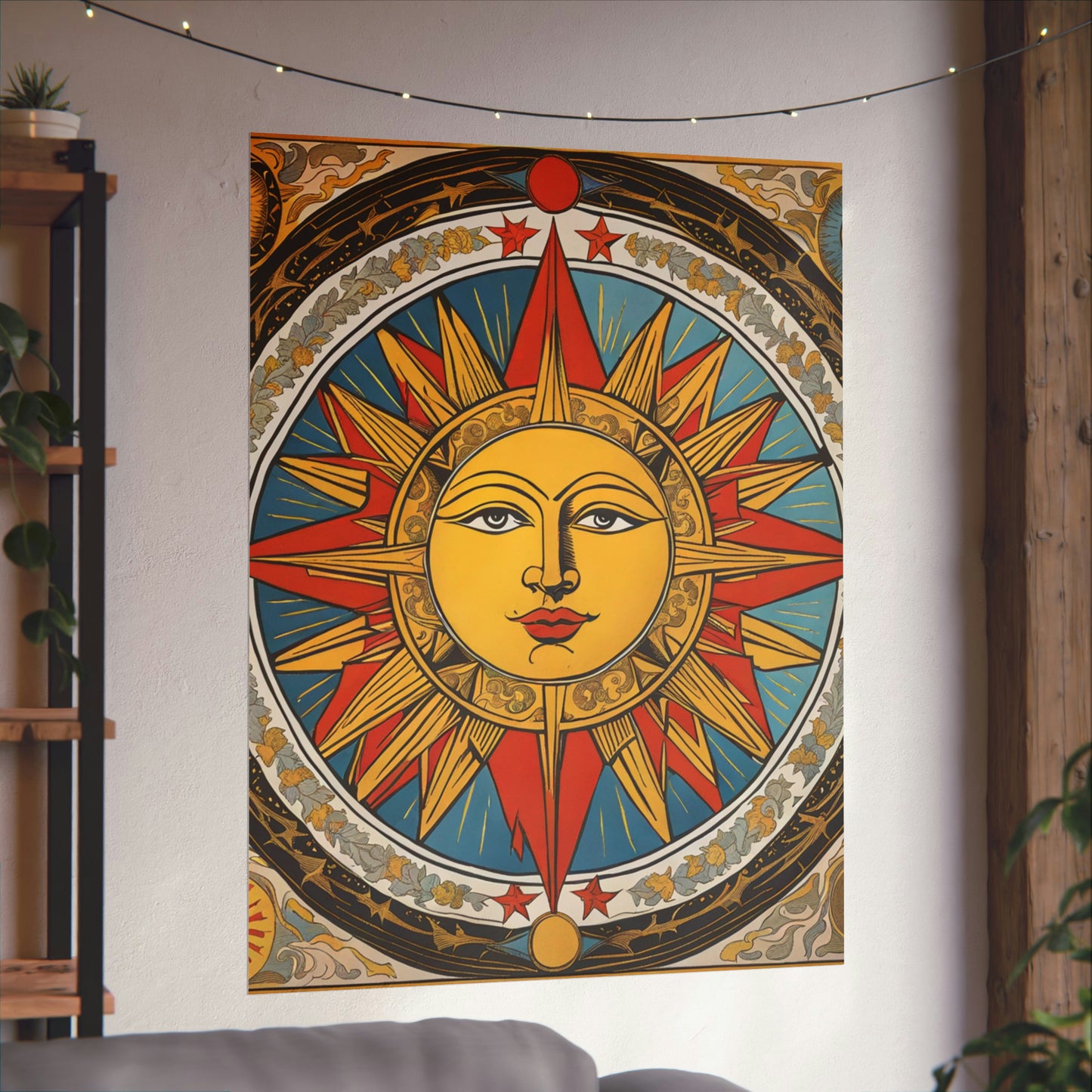 "Hariton Pushwagner-Style Sun Poster Print - Eye-Catching Wall Art" by PenPencilArt