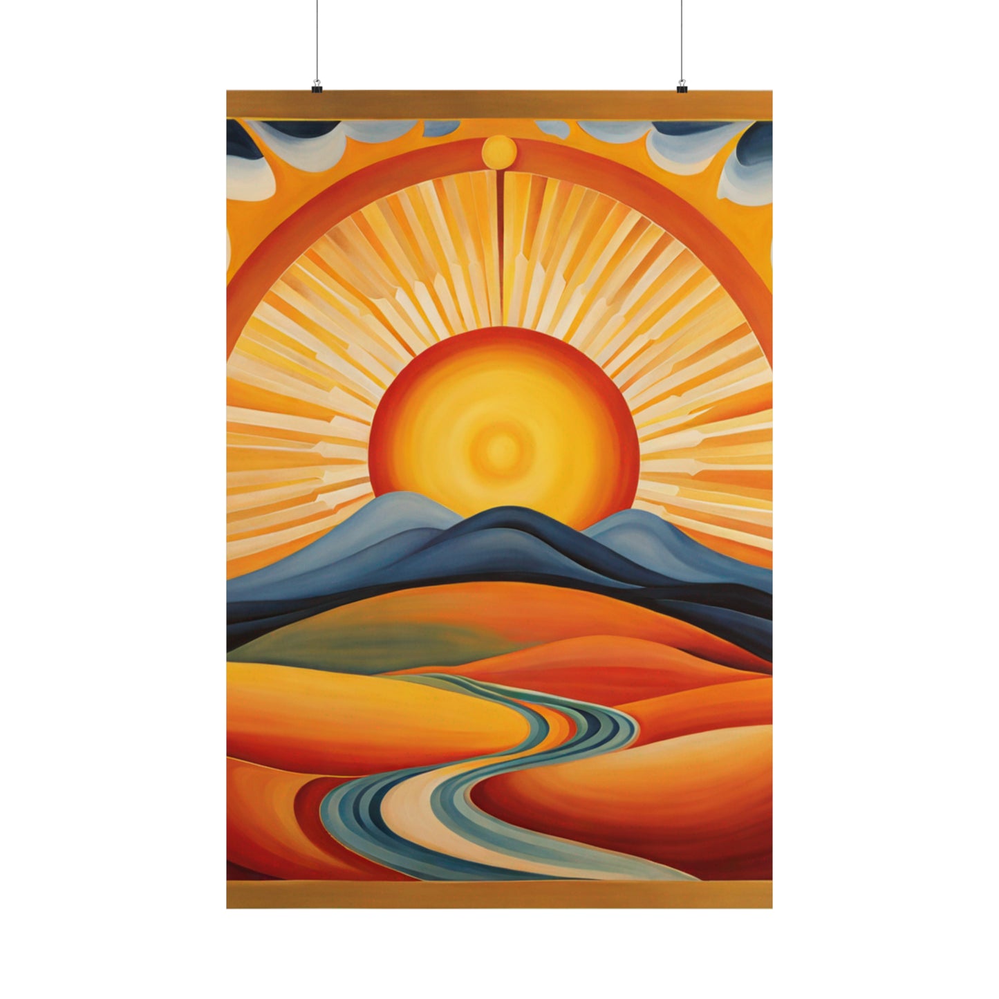 "Georgia O'Keeffe Inspired 'The Sun' Poster Prints" by PenPencilArt