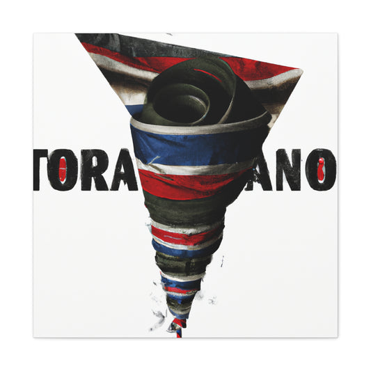 "Texas Tornado Canvas Print: Mimmo Rotella Inspired" by PenPencilArt