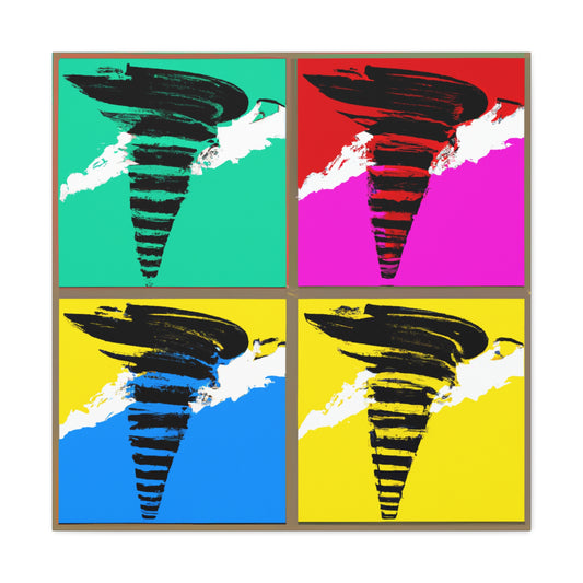 "Texas Tornado Andy Warhol Style Canvas Print" by PenPencilArt