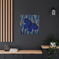 "Blue Butterfly Canvas Print Inspired by Clyfford Still" by PenPencilArt