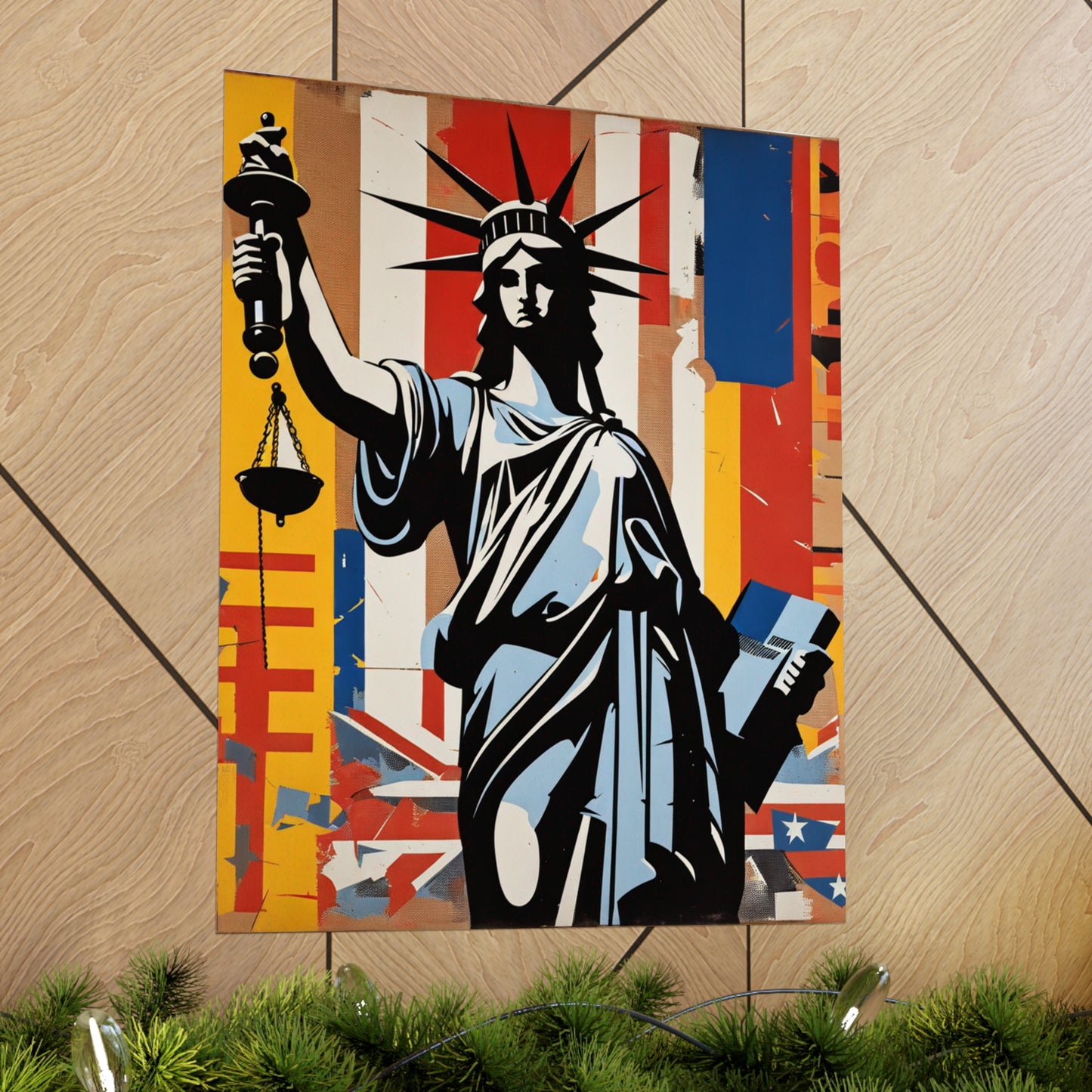 Mimmo Rotella-Inspired Justice Poster Prints by PenPencilArt