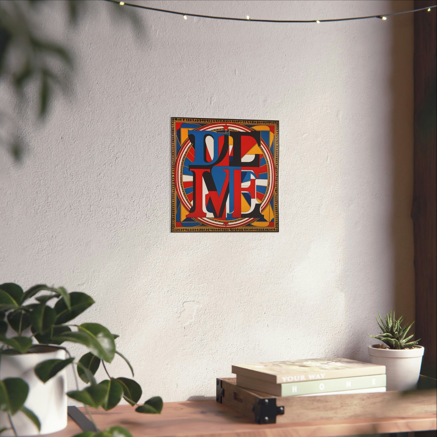 "Robert Indiana-Inspired Justice Poster Print" by PenPencilArt