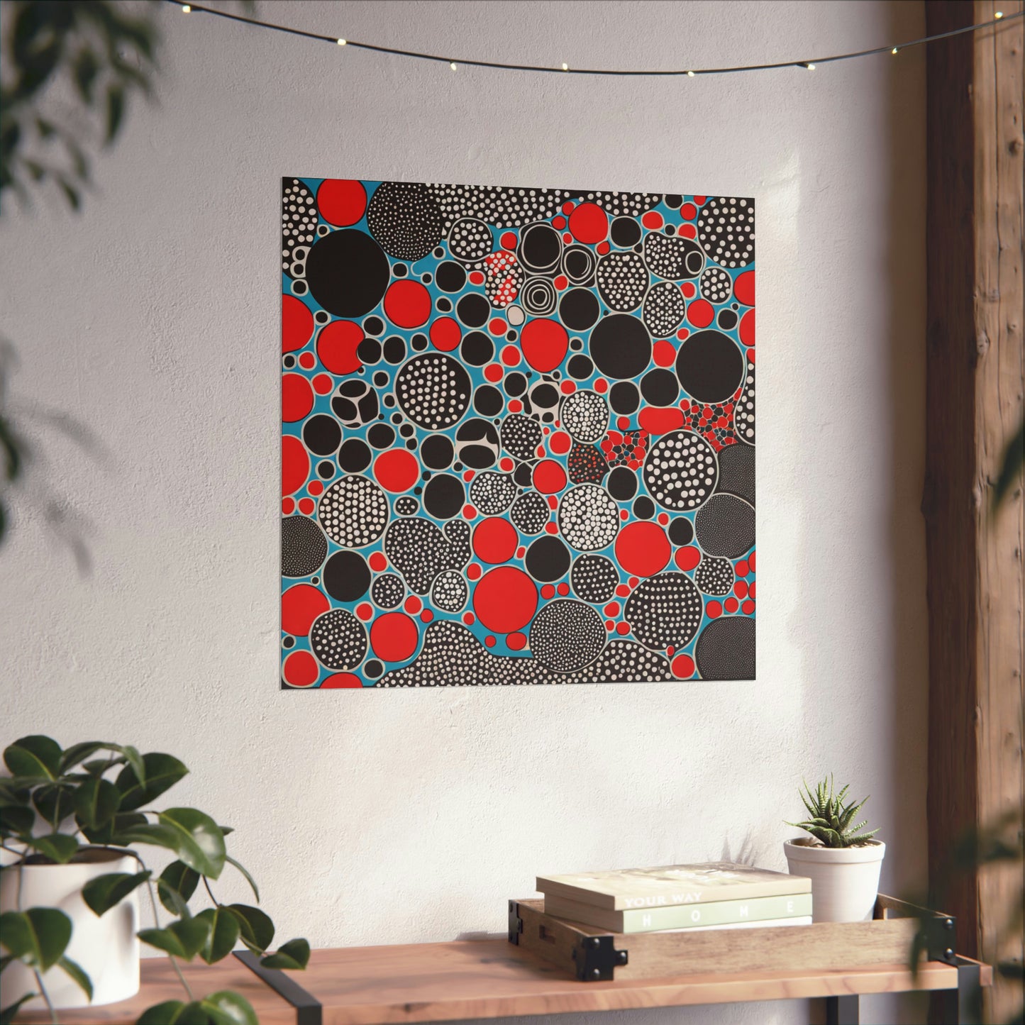 "Justice Poster Print by Yayoi Kusama - Bold and Eye-Catching Artwork" by PenPencilArt