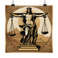 "Da Vinci-Inspired Justice Poster Print: Wall Art for Your Home" by PenPencilArt