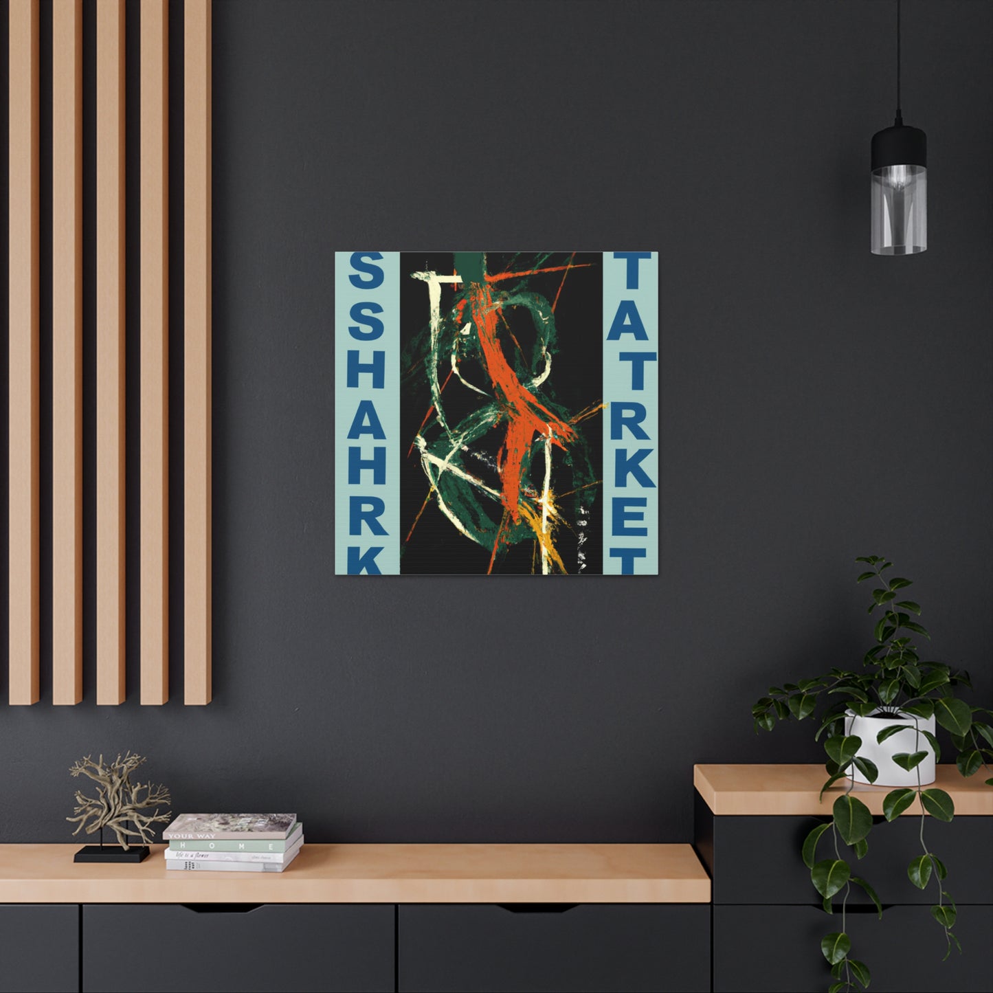 "Strength-Inspired Abstract Canvas Prints Like Jackson Pollock" by PenPencilArt