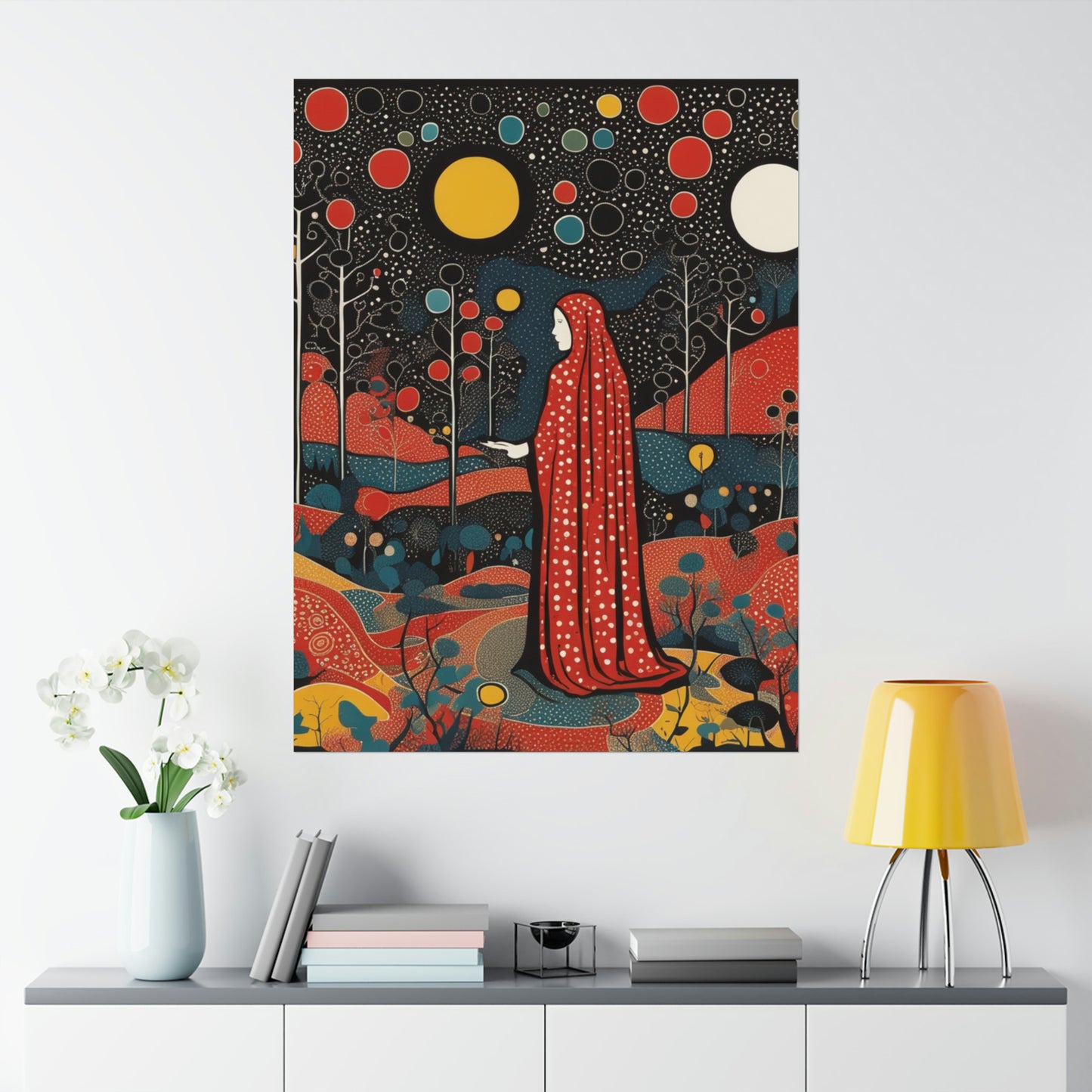 "Art Inspired by Yayoi Kusama: The Hermit Poster Print" by PenPencilArt