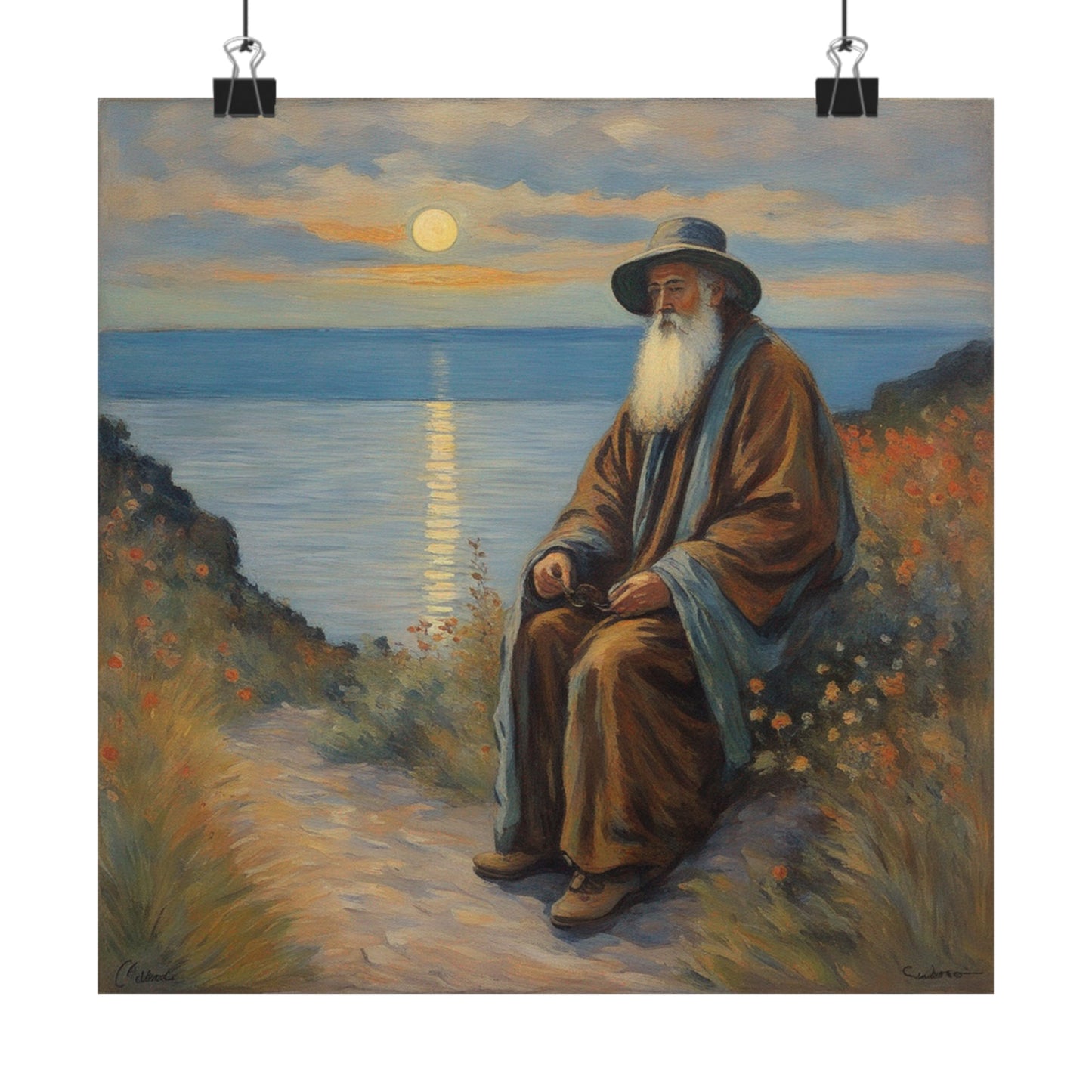 "Claude Monet Inspired Hermit Poster Print - Home Decor Art". by PenPencilArt