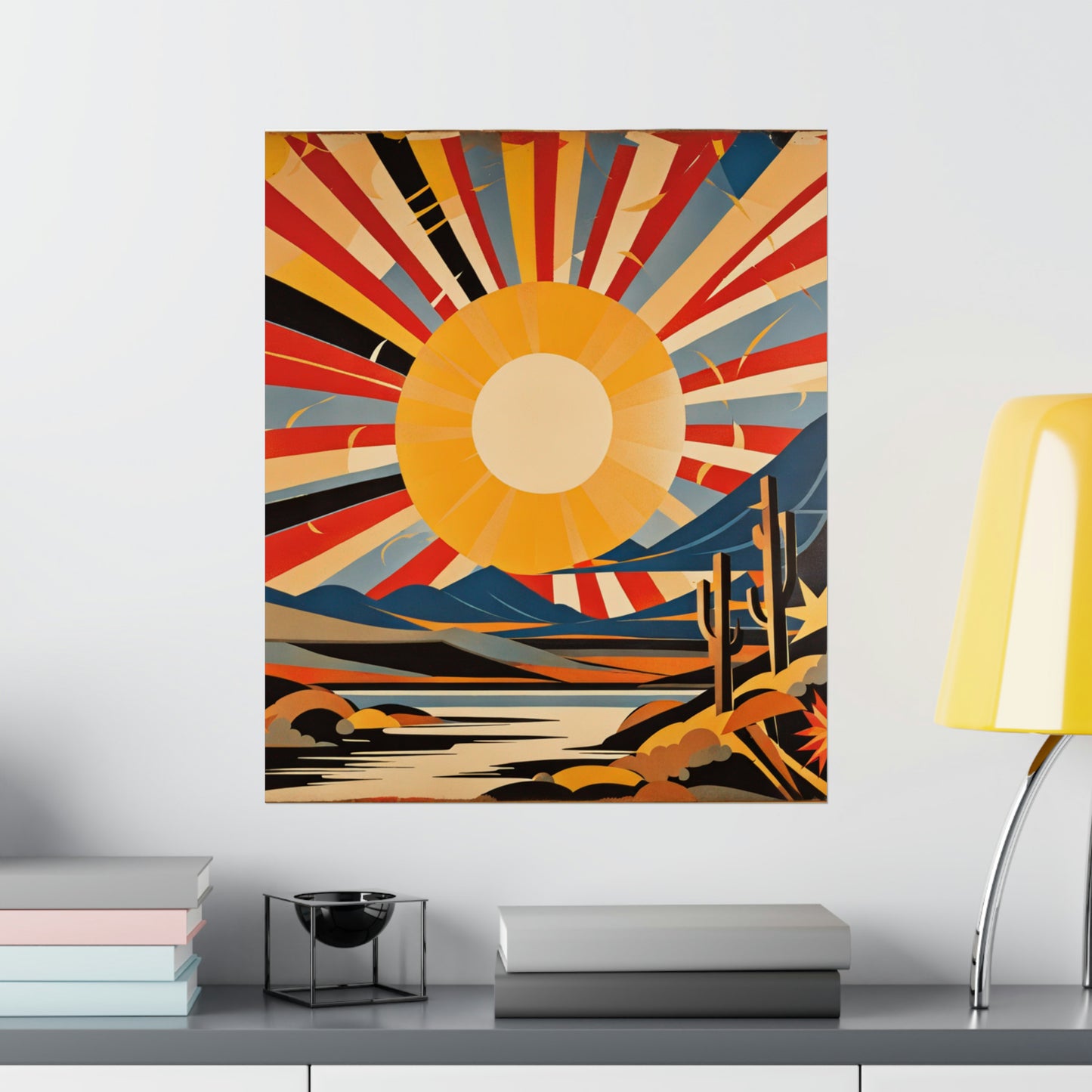 Mimmo Rotella Inspired Sun Poster Print by PenPencilArt