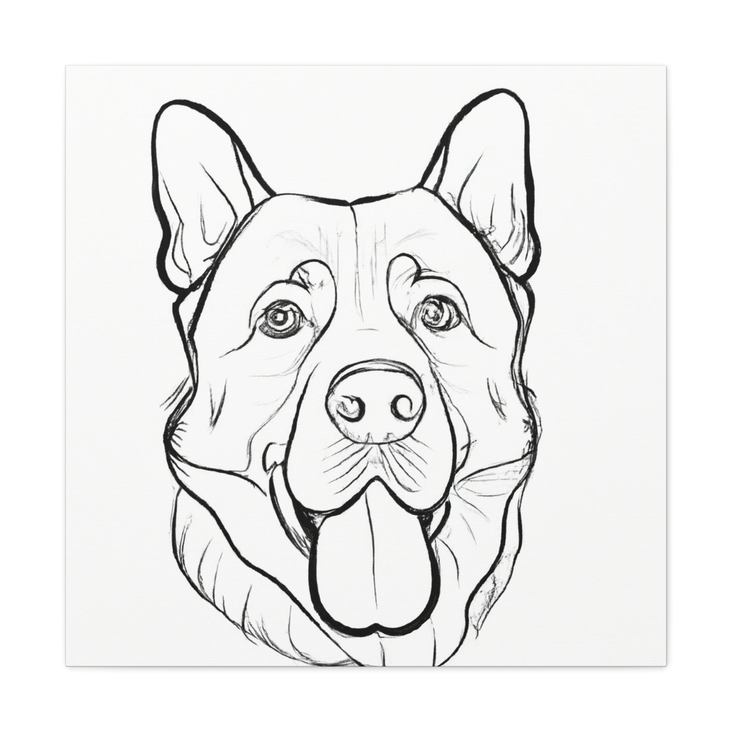 "Happy Dog Canvas Prints Inspired by James Gill" by PenPencilArt