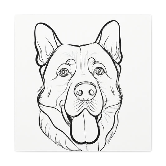 "Happy Dog Canvas Prints Inspired by James Gill" by PenPencilArt