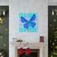 "David Hockney Inspired Blue Butterfly Canvas Print" by PenPencilArt