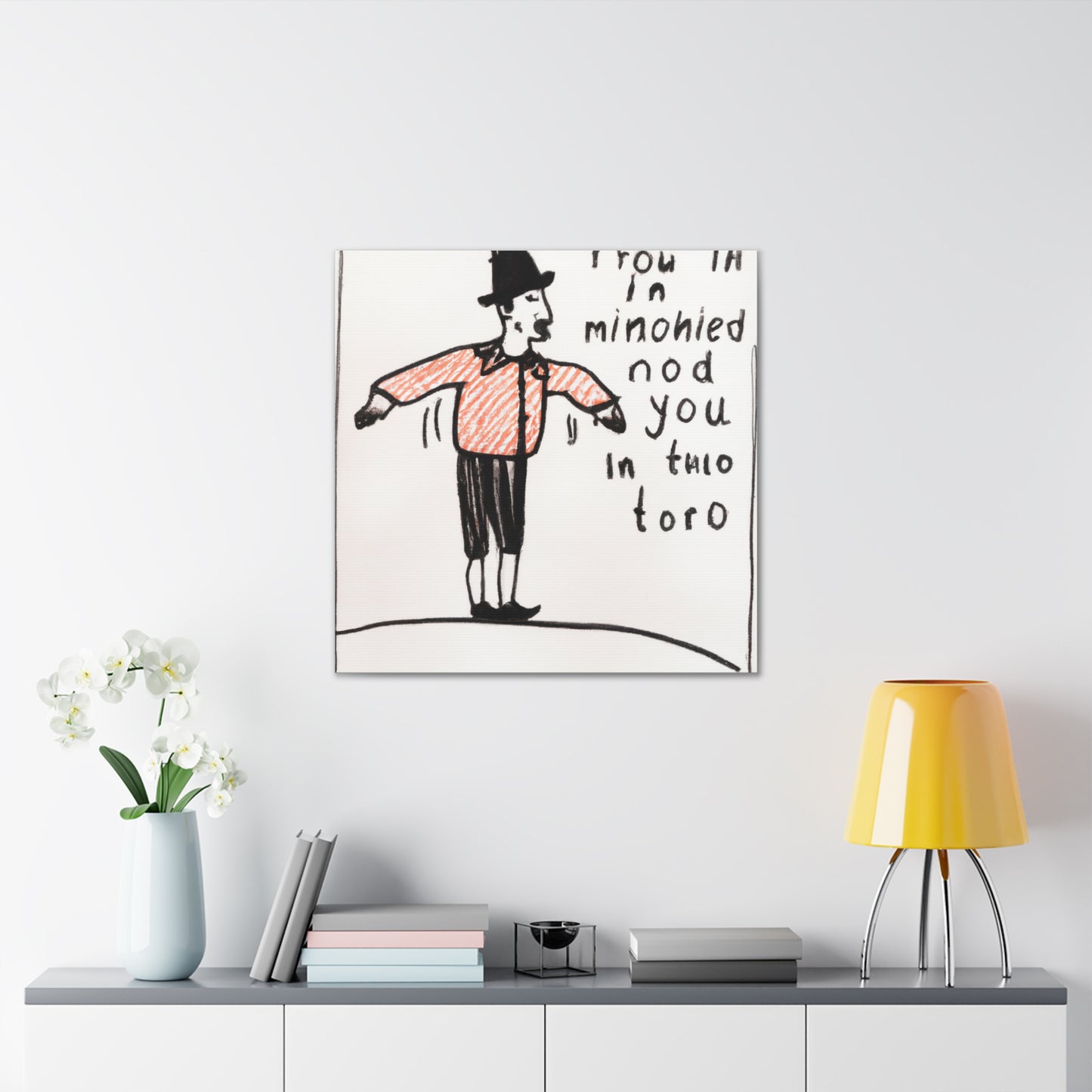 "Canvas Print of 'The Fool' by Banksy Embracing New Beginnings with an Element of Naiveté" by PenPencilArt