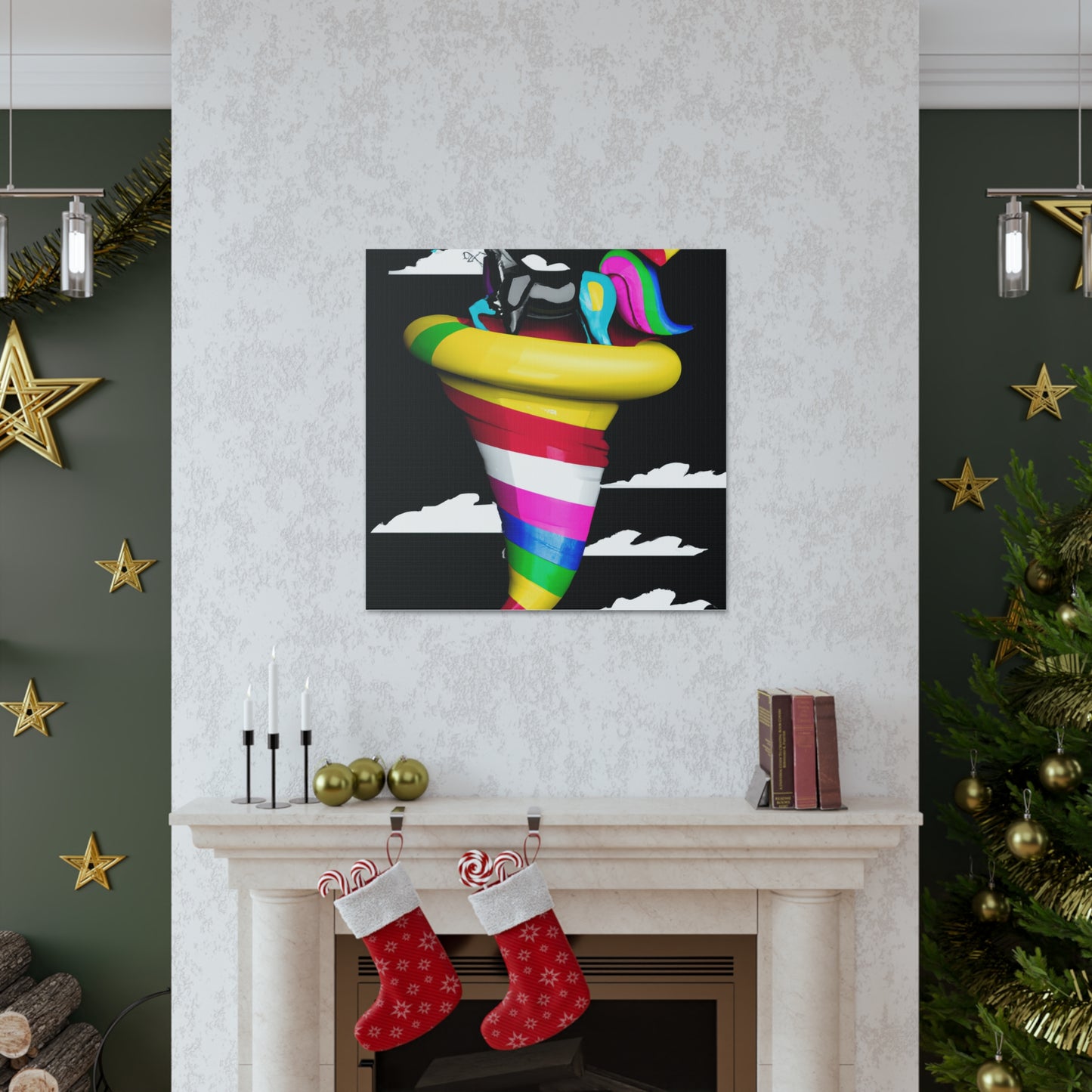 "Texas Tornado Canvas Print Inspired By Jeff Koons" by PenPencilArt