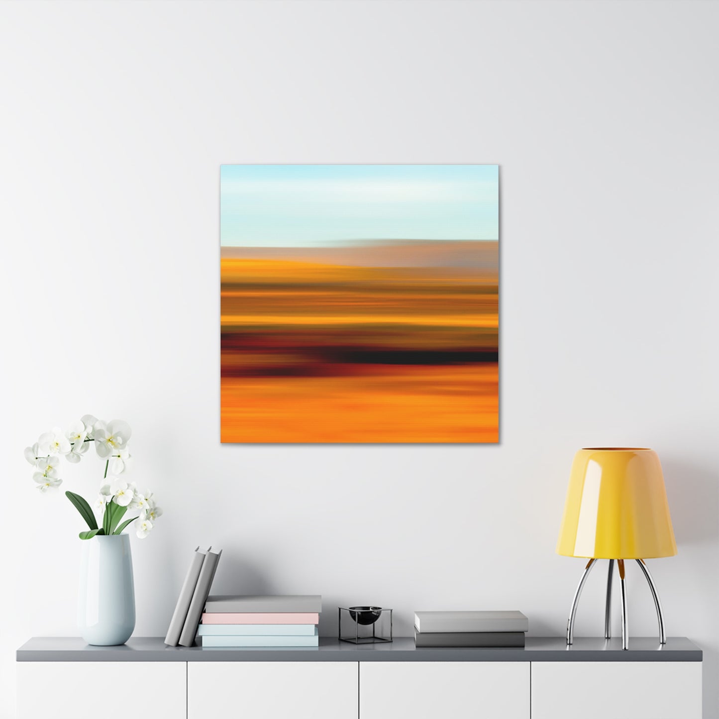 "Striking Desert Landscape Canvas Print - Inspired by Mark Rothko" by PenPencilArt