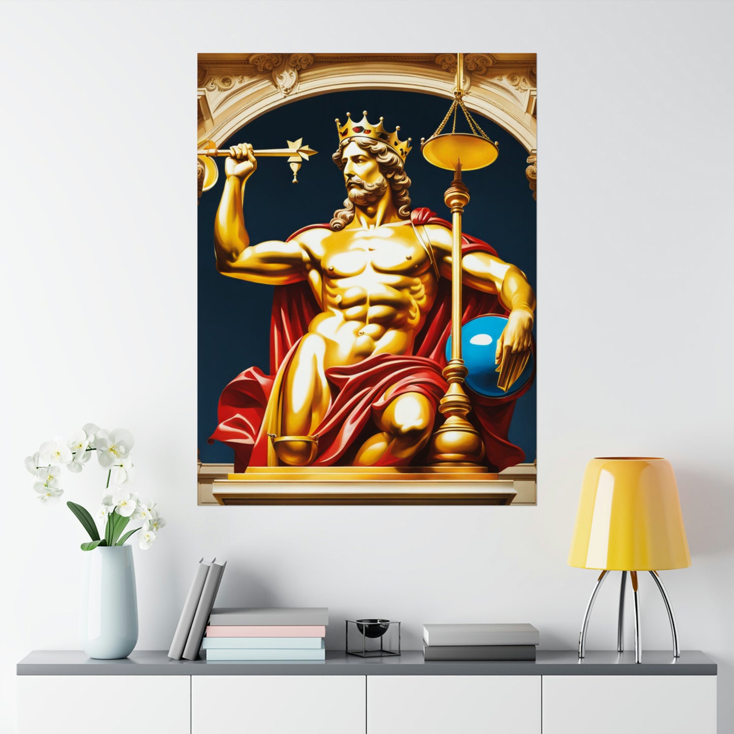 "Modern Art Print - Jeff Koons-inspired Justice Poster" by PenPencilArt