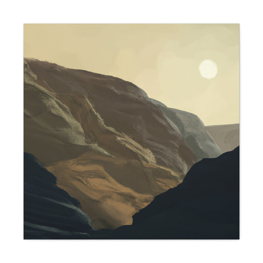 "Hariton Pushwagner-Inspired Desert Landscape Canvas Print" by PenPencilArt