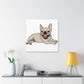 "Canvas Print of a Happy Dog with Mel Ramos Style" by PenPencilArt