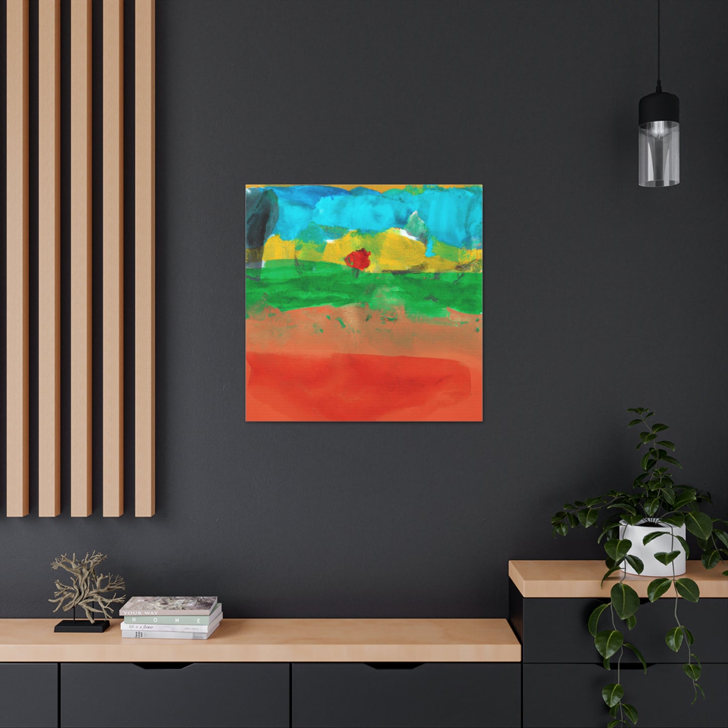 "Desert Landscape Canvas Prints Inspired by Helen Frankenthaler" by PenPencilArt