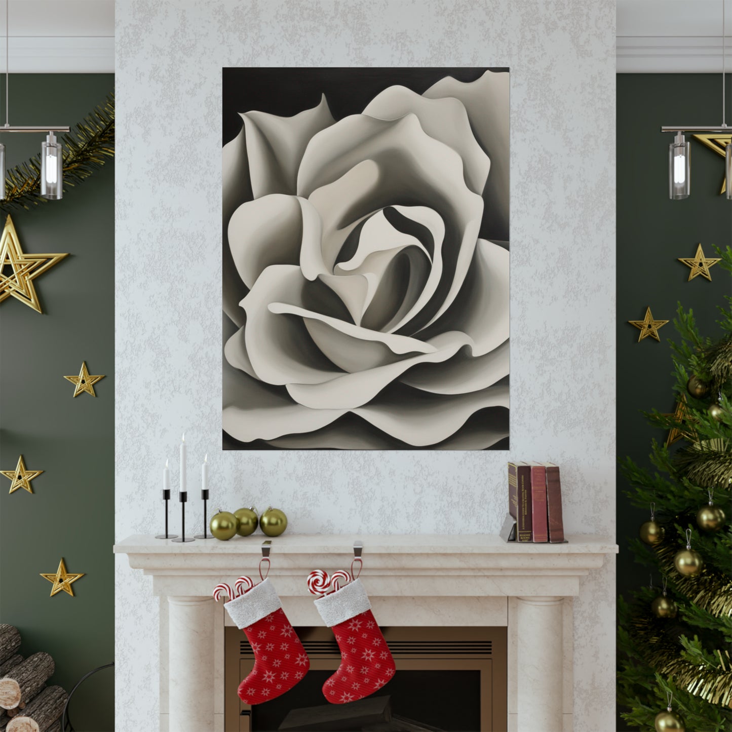 "Georgia O'Keeffe-Inspired Death Poster: Modern Floral Home Decor" by PenPencilArt