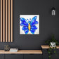 "Jeff Koons-Inspired Blue Butterfly Canvas Prints" by PenPencilArt