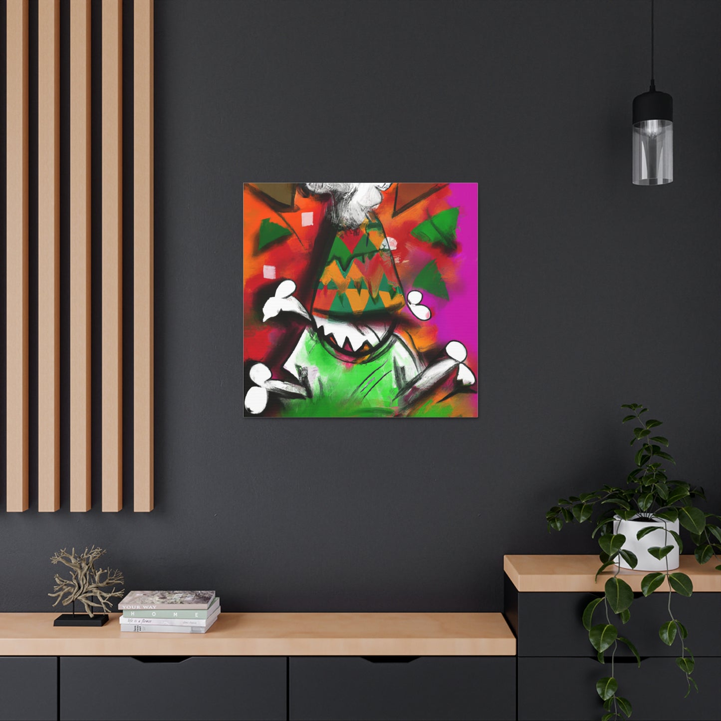 "Takashi Murakami-Inspired 'Fool' Canvas Print Embracing New Beginnings" by PenPencilArt