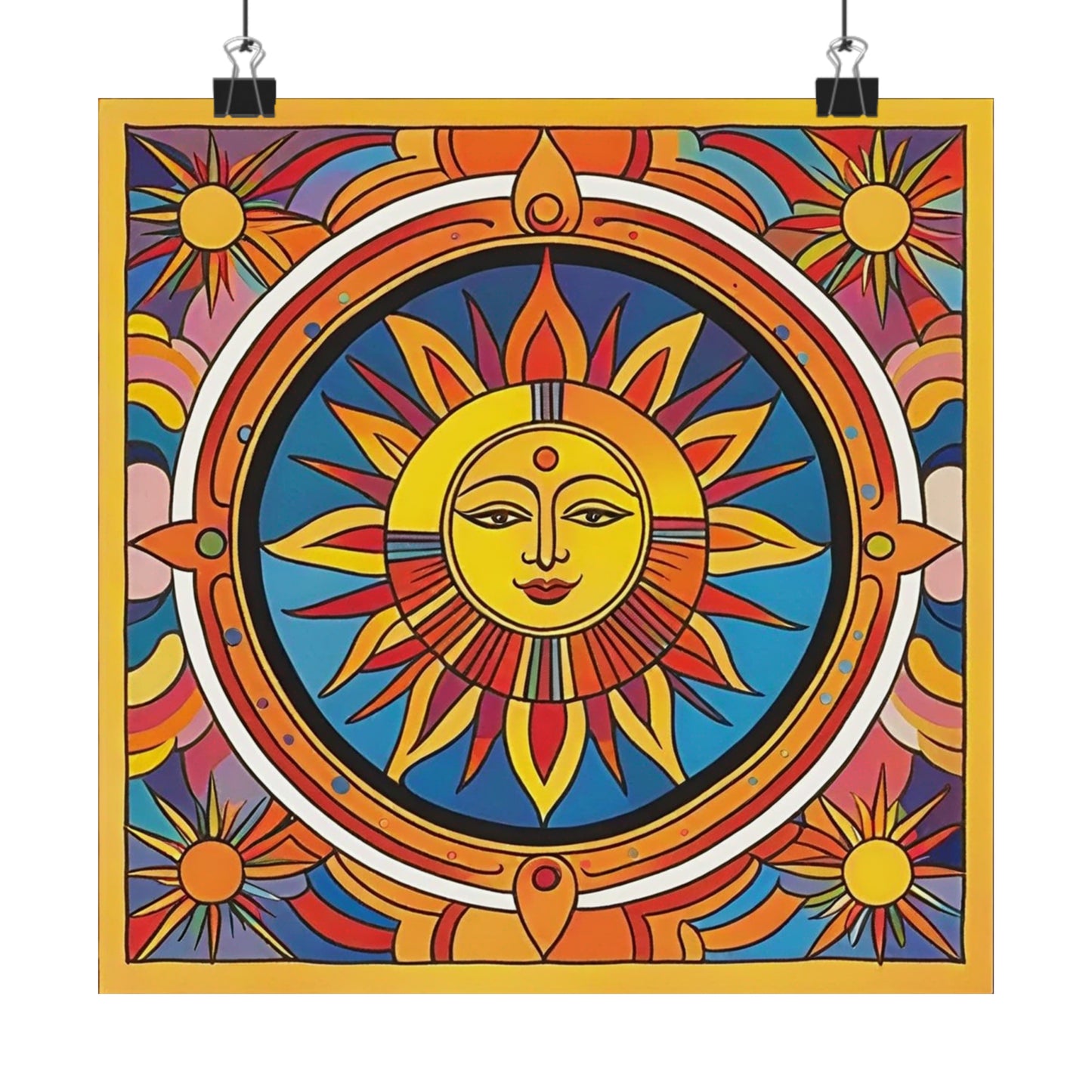 "Vibrant Peter Max-Inspired Sun Art Prints" by PenPencilArt