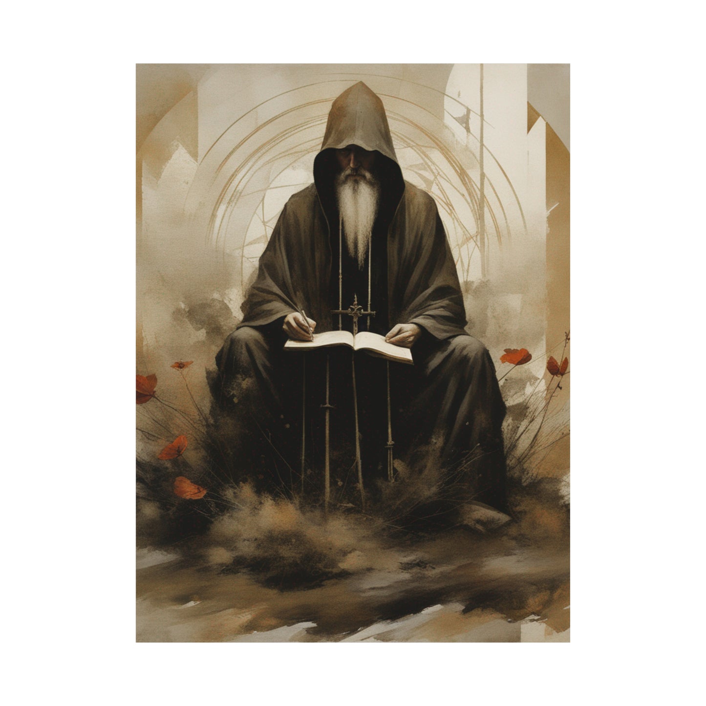 "Fine Art Poster Prints Inspired by Brad Kunkle, Russ Mills, and Andrey Gordeev: The Hermit" by PenPencilArt