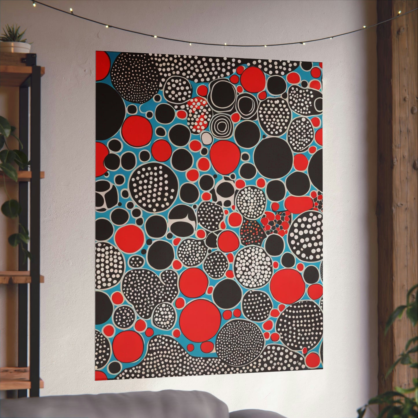 "Justice Poster Print by Yayoi Kusama - Bold and Eye-Catching Artwork" by PenPencilArt